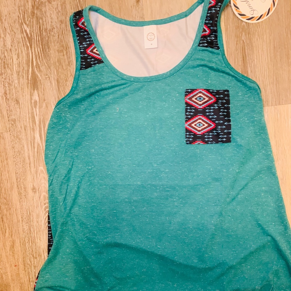 Aztec print tank top
